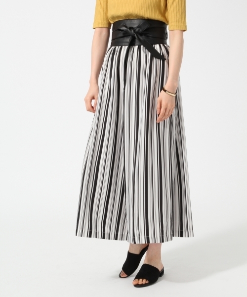 GLOBAL WORK(グローバルワーク)の「ストライプパンツ/759077(その他パンツ・レディース・ネイビー/ベージュ/ホワイト・FREE)」の2枚目の写真