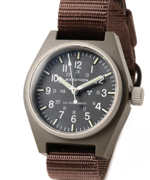 BEAMS F（ビームスエフ）の「MARATHON / General Purpose Field Watch Mechanical（アナログ腕時計・メンズ・オリーブ/ブラック・ONE SIZE）」の6枚目の写真
