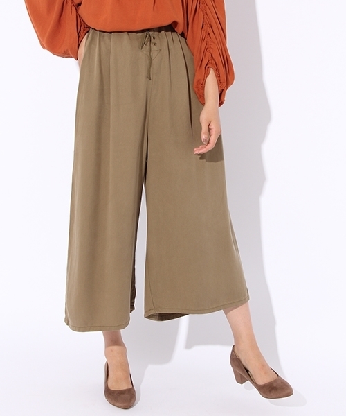 niko and...（ニコアンド）の「テンセルレースアップガウチョ【niko and ...】（その他パンツ・レディース・カーキ/ネイビー/ブラック/ベージュ・4/3）」の3枚目の写真