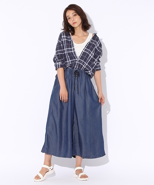 niko and...（ニコアンド）の「テンセルレースアップガウチョ【niko and ...】（その他パンツ・レディース・カーキ/ネイビー/ブラック/ベージュ・4/3）」の15枚目の写真