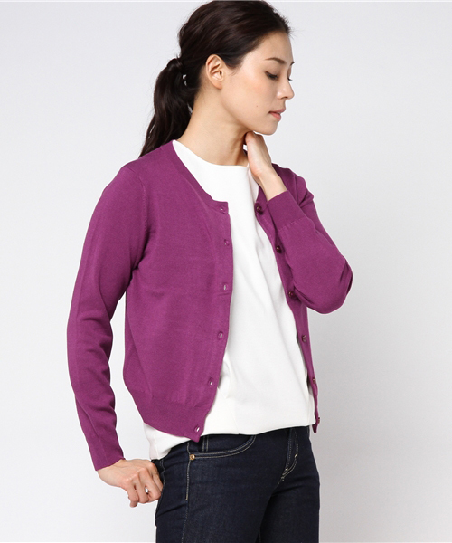 FREE'S MART（フリーズマート）の「ベーシックカーディガン（カーディガン/ボレロ・レディース・ホワイト/グリーン/ブラック/パープル・FREE）」の14枚目の写真