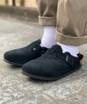 BIRKENSTOCK | BOSTON/ボストン ファーライナー ブラック（WOMEN）(涼鞋)