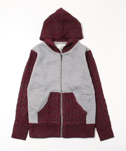 STYLEBLOCK（スタイルブロック）の「5Gニットフルジップアップパーカー（パーカー・メンズ・ブラック/ネイビー/ワイン/チャコール・M/L/LL）」の4枚目の写真
