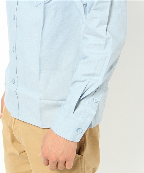 adidas Originals（アディダスオリジナルス）の「アディダス オリジナルス 白シャツ <adidas L/S SHIRTS>（シャツ/ブラウス・メンズ・ホワイト/ブルー・SMALL/MEDIUM/LARGE/X-LARGE）」の6枚目の写真