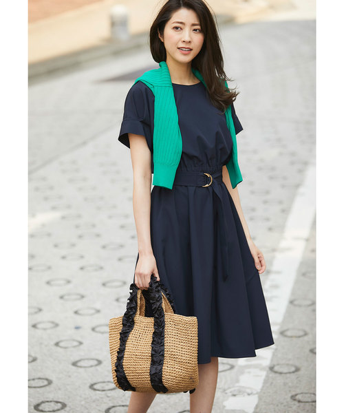 12Twelve Agenda（トゥエルブ　アジェンダ）の「フリルハンドルペーパートートバッグ（トートバッグ・レディース・ネイビー/グレー/キャメル/ベージュ・FREE）」の9枚目の写真