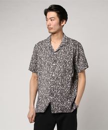 【HOUSTON】PRINT OPEN COLLAR SHIRT