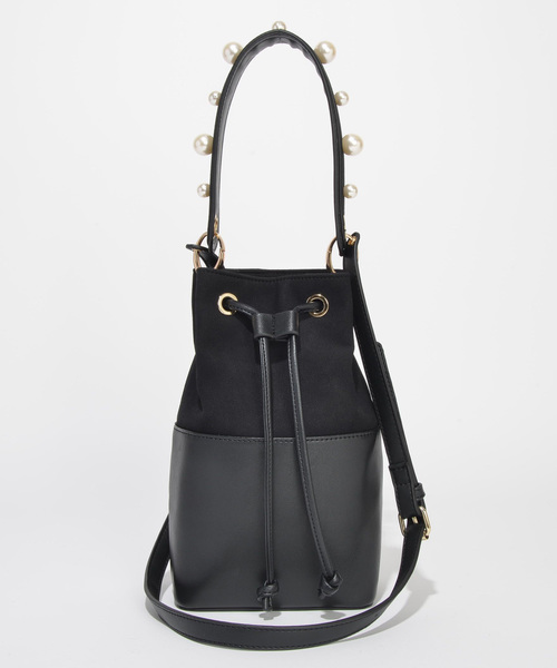 SOLPRESA（ソルプレーサ）の「【SOLPRESA】PEARL HANDLE MINI BAG SP183-A1（ショルダーバッグ・レディース・ブラック/ベージュ・FREE）」の4枚目の写真