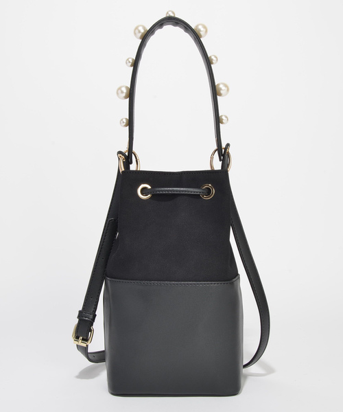 SOLPRESA（ソルプレーサ）の「【SOLPRESA】PEARL HANDLE MINI BAG SP183-A1（ショルダーバッグ・レディース・ブラック/ベージュ・FREE）」の5枚目の写真