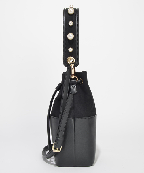 SOLPRESA（ソルプレーサ）の「【SOLPRESA】PEARL HANDLE MINI BAG SP183-A1（ショルダーバッグ・レディース・ブラック/ベージュ・FREE）」の6枚目の写真