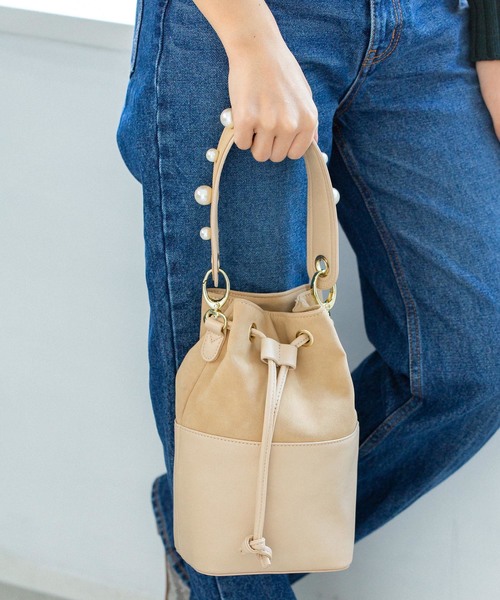 SOLPRESA（ソルプレーサ）の「【SOLPRESA】PEARL HANDLE MINI BAG SP183-A1（ショルダーバッグ・レディース・ブラック/ベージュ・FREE）」の15枚目の写真