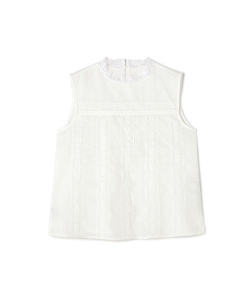 N.(N. Natural Beauty Basic)(エヌエヌナチュラルビューティーベーシック)の「ハイネックコットンレースブラウス(シャツ/ブラウス・レディース・ブラック/ホワイト・MEDIUM)」の17枚目の写真
