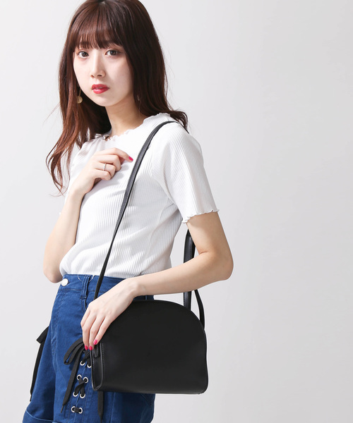 WEGO（ウィゴー）の「WEGO/ハーフムーンショルダーバッグ（ショルダーバッグ・レディース・ブラック/ブラウン・FREE）」の12枚目の写真