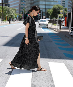 ランダムドットボリュームワンピース（ワンピース）｜coca（coca