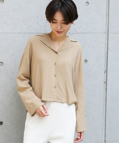 LOWRYS FARM（ローリーズファーム）の「カイキンシャツ　807436（シャツ/ブラウス・レディース・ブラック/ベージュ/カーキ/その他・MEDIUM/LARGE）」の3枚目の写真