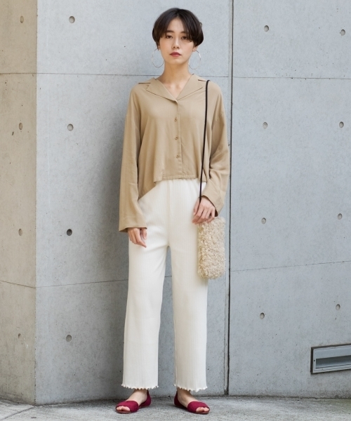 LOWRYS FARM（ローリーズファーム）の「カイキンシャツ　807436（シャツ/ブラウス・レディース・ブラック/ベージュ/カーキ/その他・MEDIUM/LARGE）」の5枚目の写真