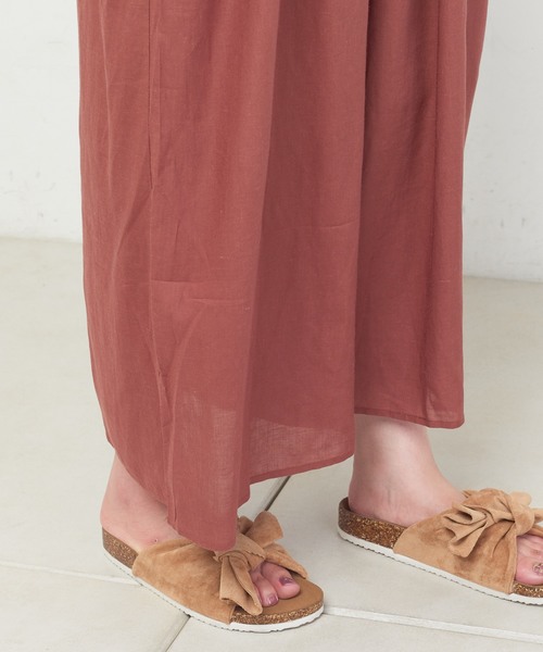 natural couture（ナチュラルクチュール）の「ギャザー×後ろレースアップサロペ（ワンピース・レディース・ブラック/ベージュ/レンガ・FREE）」の20枚目の写真