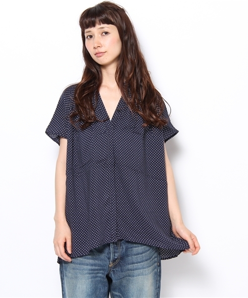 GLOBAL WORK(グローバルワーク)の「【GLOBAL WORK】ギャザープリントブラウス/半袖(シャツ/ブラウス・レディース・ブルー/イエロー/その他/グリーン/グリーン系その他/パープル系その他/イエロー系その他/ホワイト系その他/ネイビー/パープル/グレー/ピンク/ホワイト・MEDIUM/LARGE)」の20枚目の写真