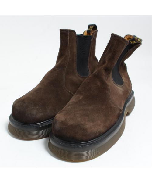 Dr. Martens ブラウン サイドゴアブーツ ブランド古着】サイドゴア