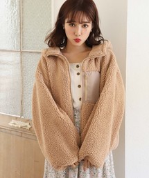 one after another NICE CLAUP | もこもこボアブルゾン(ブルゾン)