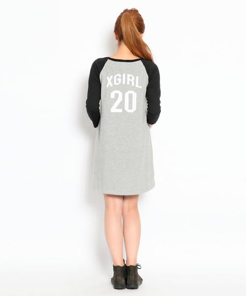 X-girl（エックスガール）の「BEARS B/B TEE DRESS（ワンピース・レディース・ホワイト/ブラウン/ピンク/ブルー/ネイビー・1/2）」の12枚目の写真