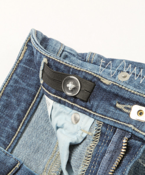 BAYFLOW（ベイフロー）の「[KIDS]デニムリペアスカート（デニムスカート・キッズ・ライトブルー/ロイヤルブルー・X-LARGE/SMALL/MEDIUM/LARGE/XX-LARGE）」の7枚目の写真