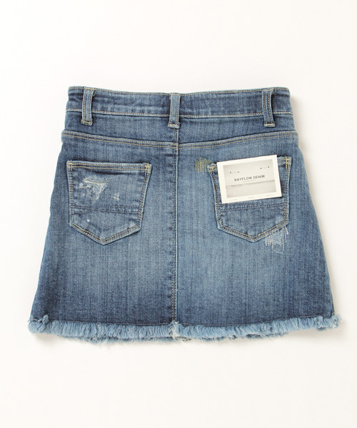 BAYFLOW（ベイフロー）の「[KIDS]デニムリペアスカート（デニムスカート・キッズ・ライトブルー/ロイヤルブルー・X-LARGE/SMALL/MEDIUM/LARGE/XX-LARGE）」の12枚目の写真