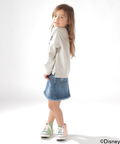 BAYFLOW（ベイフロー）の「[KIDS]デニムリペアスカート（デニムスカート・キッズ・ライトブルー/ロイヤルブルー・X-LARGE/SMALL/MEDIUM/LARGE/XX-LARGE）」の22枚目の写真