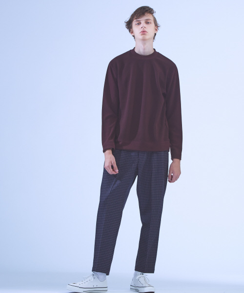 ABAHOUSE(アバハウス)の「シェットランドウールワイドプリーツテーパードパンツ(その他パンツ・メンズ・ネイビー/ワイン・44/46/48)」の3枚目の写真