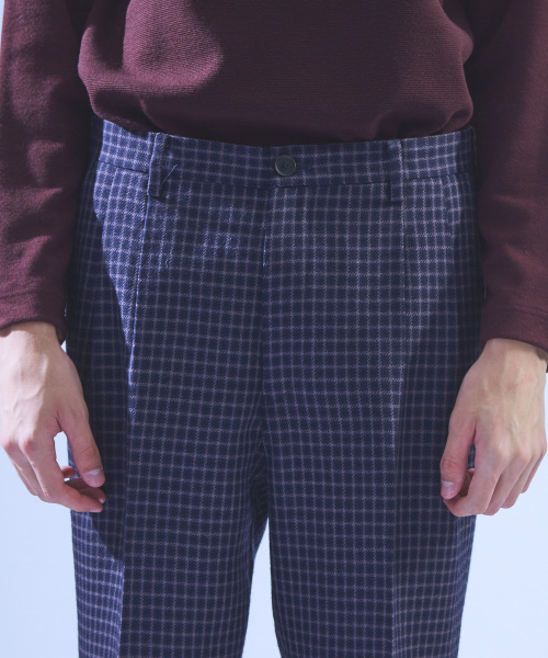 ABAHOUSE(アバハウス)の「シェットランドウールワイドプリーツテーパードパンツ(その他パンツ・メンズ・ネイビー/ワイン・44/46/48)」の6枚目の写真