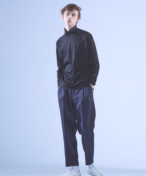 ABAHOUSE(アバハウス)の「シェットランドウールワイドプリーツテーパードパンツ(その他パンツ・メンズ・ネイビー/ワイン・44/46/48)」の11枚目の写真