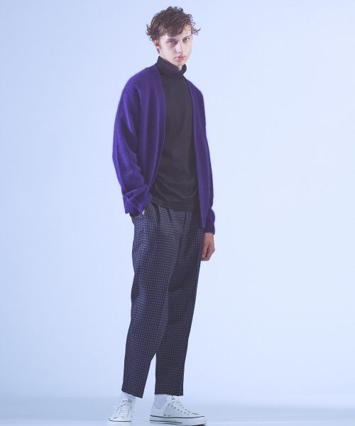 ABAHOUSE(アバハウス)の「シェットランドウールワイドプリーツテーパードパンツ(その他パンツ・メンズ・ネイビー/ワイン・44/46/48)」の12枚目の写真