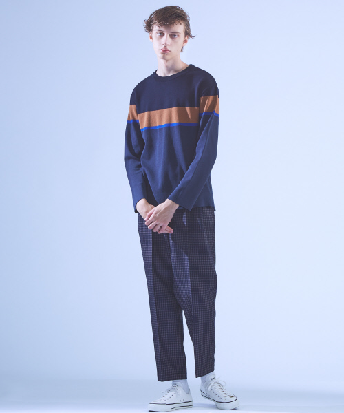 ABAHOUSE(アバハウス)の「シェットランドウールワイドプリーツテーパードパンツ(その他パンツ・メンズ・ネイビー/ワイン・44/46/48)」の13枚目の写真