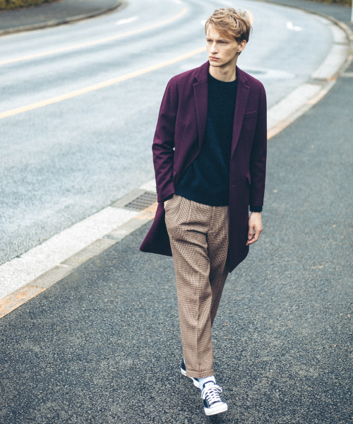 ABAHOUSE(アバハウス)の「シェットランドウールワイドプリーツテーパードパンツ(その他パンツ・メンズ・ネイビー/ワイン・44/46/48)」の22枚目の写真