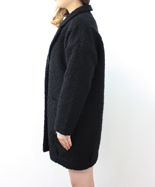 Chico（チコ）の「ツイードビッグカラーコート（その他アウター・レディース・ブラック/キャメル/ライトブルー・FREE）」の6枚目の写真