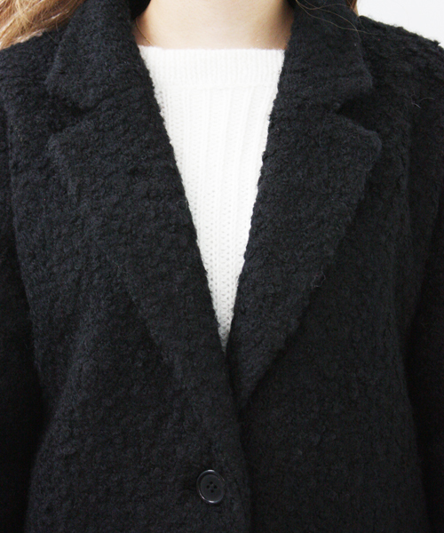 Chico（チコ）の「ツイードビッグカラーコート（その他アウター・レディース・ブラック/キャメル/ライトブルー・FREE）」の7枚目の写真