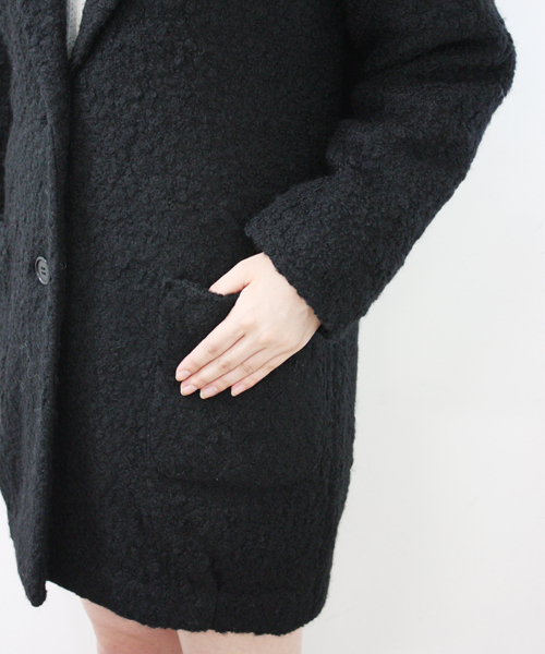 Chico（チコ）の「ツイードビッグカラーコート（その他アウター・レディース・ブラック/キャメル/ライトブルー・FREE）」の11枚目の写真