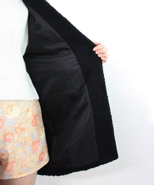 Chico（チコ）の「ツイードビッグカラーコート（その他アウター・レディース・ブラック/キャメル/ライトブルー・FREE）」の8枚目の写真