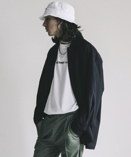 THE TWENTYSEVEN（ザ トゥエンティーセブン）の「【The TWENTY SEVEN】NYLON STRETCH BIG SHIRTS JKT:ナイロンストレッチ ビックシャツジャケット（シャツ/ブラウス・メンズ・ブラック/ネイビー/オリーブ・44/46/48）」の5枚目の写真