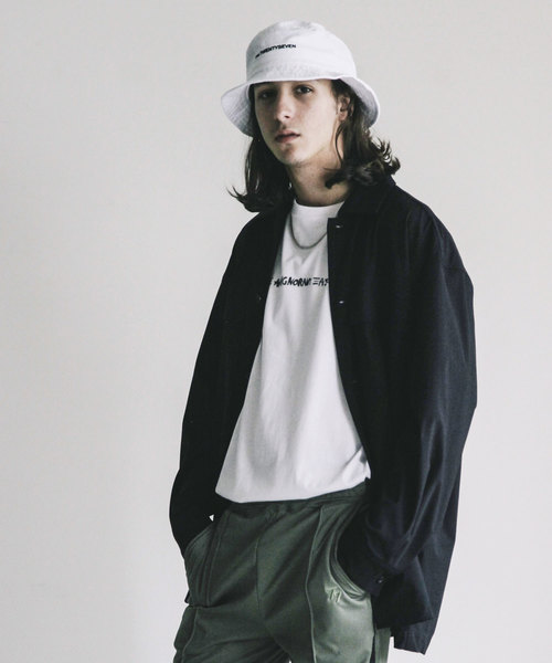 THE TWENTYSEVEN（ザ トゥエンティーセブン）の「【The TWENTY SEVEN】NYLON STRETCH BIG SHIRTS JKT:ナイロンストレッチ ビックシャツジャケット（シャツ/ブラウス・メンズ・ブラック/ネイビー/オリーブ・44/46/48）」の6枚目の写真