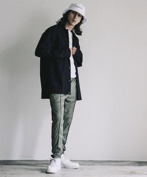 THE TWENTYSEVEN（ザ トゥエンティーセブン）の「【The TWENTY SEVEN】NYLON STRETCH BIG SHIRTS JKT:ナイロンストレッチ ビックシャツジャケット（シャツ/ブラウス・メンズ・ブラック/ネイビー/オリーブ・44/46/48）」の8枚目の写真