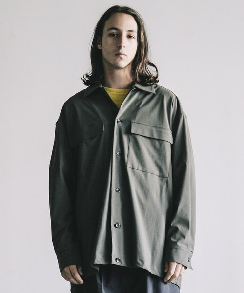 THE TWENTYSEVEN（ザ トゥエンティーセブン）の「【The TWENTY SEVEN】NYLON STRETCH BIG SHIRTS JKT:ナイロンストレッチ ビックシャツジャケット（シャツ/ブラウス・メンズ・ブラック/ネイビー/オリーブ・44/46/48）」の11枚目の写真