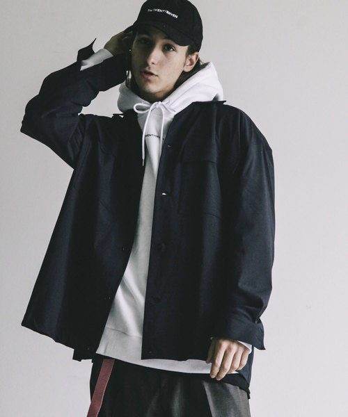 THE TWENTYSEVEN（ザ トゥエンティーセブン）の「【The TWENTY SEVEN】NYLON STRETCH BIG SHIRTS JKT:ナイロンストレッチ ビックシャツジャケット（シャツ/ブラウス・メンズ・ブラック/ネイビー/オリーブ・44/46/48）」の18枚目の写真