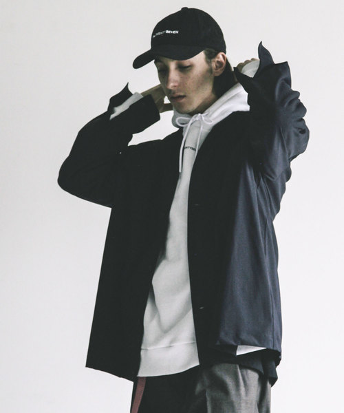 THE TWENTYSEVEN（ザ トゥエンティーセブン）の「【The TWENTY SEVEN】NYLON STRETCH BIG SHIRTS JKT:ナイロンストレッチ ビックシャツジャケット（シャツ/ブラウス・メンズ・ブラック/ネイビー/オリーブ・44/46/48）」の19枚目の写真