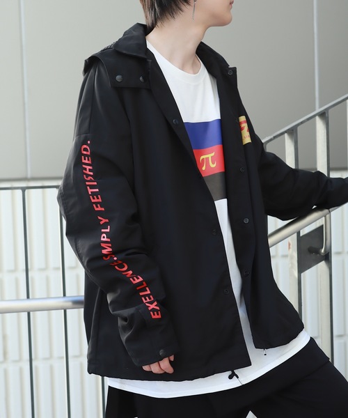 rovtski（ロフトスキー）の「2019 HARDNYLON HOOD COACH JKT /ハードナイロンフードコーチジャケット（ブルゾン・メンズ・ブラック/イエロー・FREE）」の2枚目の写真