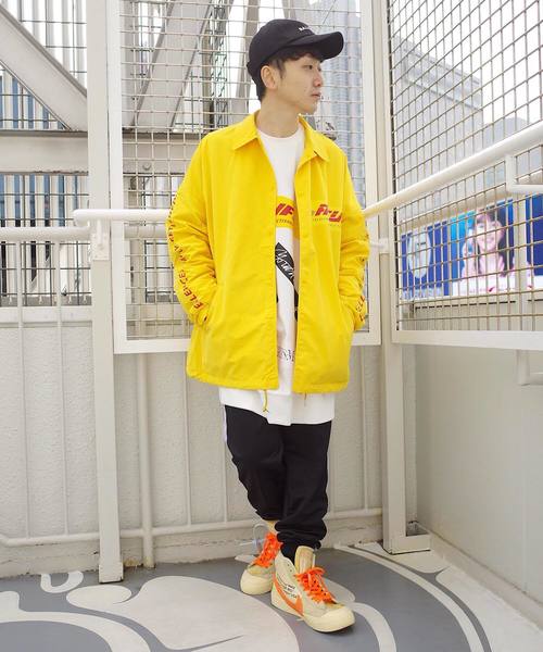 rovtski（ロフトスキー）の「2019 HARDNYLON HOOD COACH JKT /ハードナイロンフードコーチジャケット（ブルゾン・メンズ・ブラック/イエロー・FREE）」の5枚目の写真