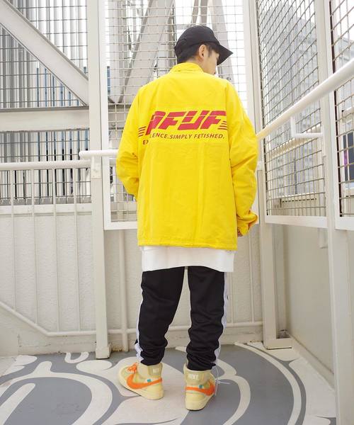 rovtski（ロフトスキー）の「2019 HARDNYLON HOOD COACH JKT /ハードナイロンフードコーチジャケット（ブルゾン・メンズ・ブラック/イエロー・FREE）」の6枚目の写真