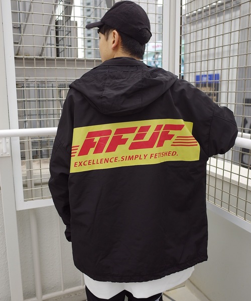 rovtski（ロフトスキー）の「2019 HARDNYLON HOOD COACH JKT /ハードナイロンフードコーチジャケット（ブルゾン・メンズ・ブラック/イエロー・FREE）」の10枚目の写真