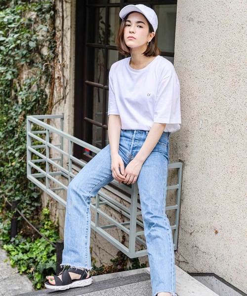 Calvin Klein Jeans（カルヴァンクラインジーンズ）の「ワンポイント ロゴ Tシャツ（Tシャツ/カットソー・メンズ・ピンク/ホワイト/ブラック・L/M/S/XL）」の12枚目の写真
