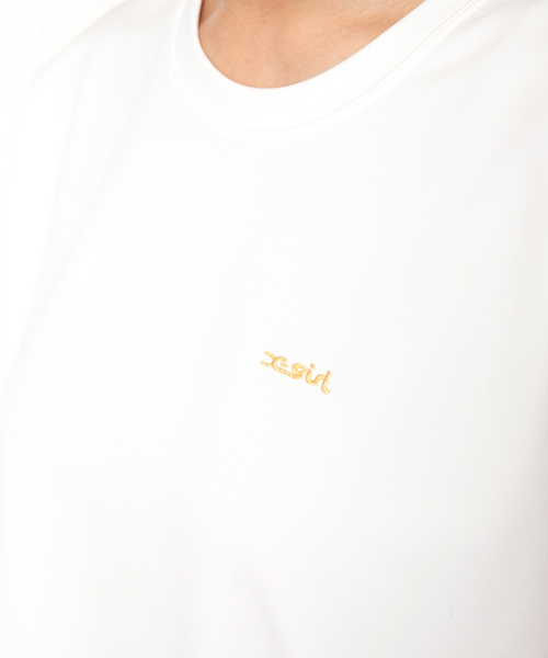 X-girl（エックスガール）の「NUMBERING BIG TOP（Tシャツ/カットソー・レディース・ホワイト/ブラック/ブルー・1/2）」の8枚目の写真