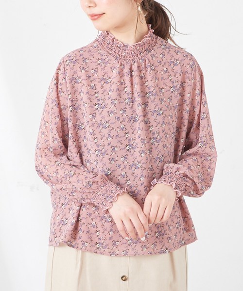 natural couture(ナチュラルクチュール)の「プチハイシャーリングブラウス(シャツ/ブラウス・レディース・ホワイト系その他/ベージュ/ホワイト/オフホワイト/サックスブルー・FREE)」の9枚目の写真